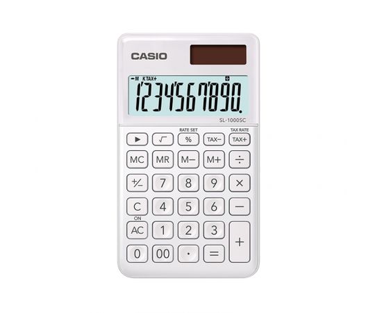 Kalkulators CASIO SL-1000SC, balts