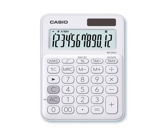 Kalkulators CASIO MS-20UC, balts