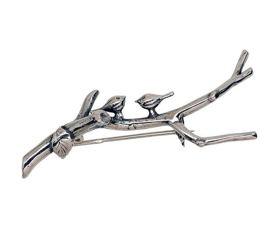 Sudraba piespraude #2920214(POx-Bk), Sudrabs 925°, oksids (pārklājums), 4.8 gr. Sudraba piespraude