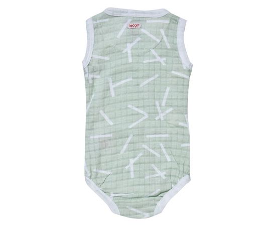Lodger Romper Sprinkle kokvilnas bodijs bez piedurknēm,Leaf, 68 cm - RF 070_68