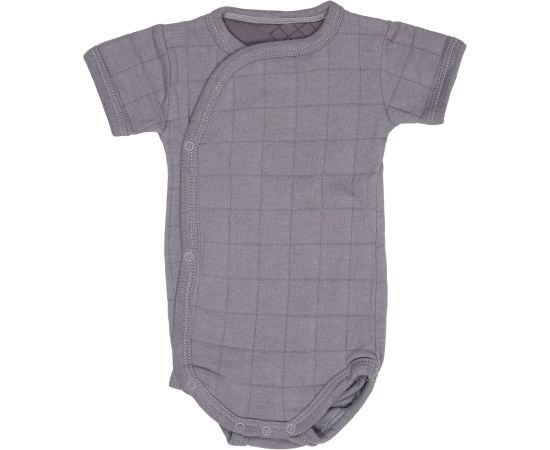 Lodger Romper Solid kokvilnas bodijs ar īsām piedurknēm, Donkey, 74 cm - RFS 078_74 Kokvilnas bodiji, rāpuļi