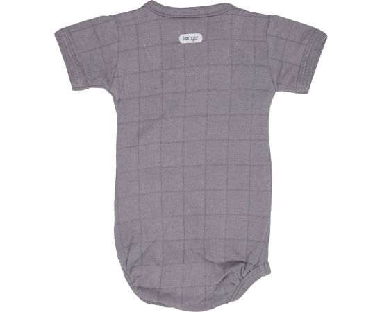 Lodger Romper Solid kokvilnas bodijs ar īsām piedurknēm, Donkey, 74 cm - RFS 078_74 Kokvilnas bodiji, rāpuļi