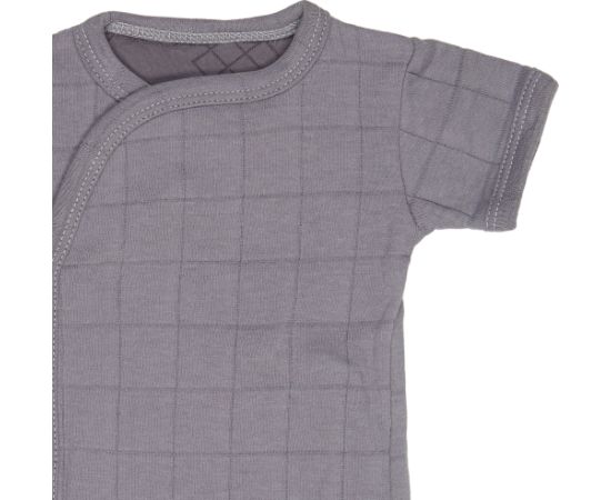 Lodger Romper Solid kokvilnas bodijs ar īsām piedurknēm, Donkey, 74 cm - RFS 078_74 Kokvilnas bodiji, rāpuļi