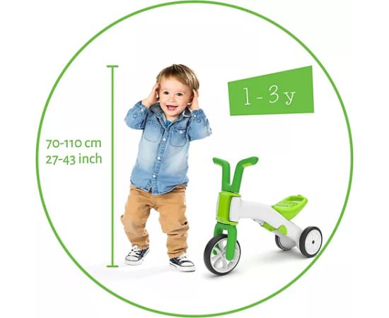 Chillafish Bunzi līdzsvara velosipēds - transformers pašiem mazākajiem 2-in-1, no 1 līdz 3 gadiem, zaļš - CPBN02LIM Баланс-велосипеды для детей