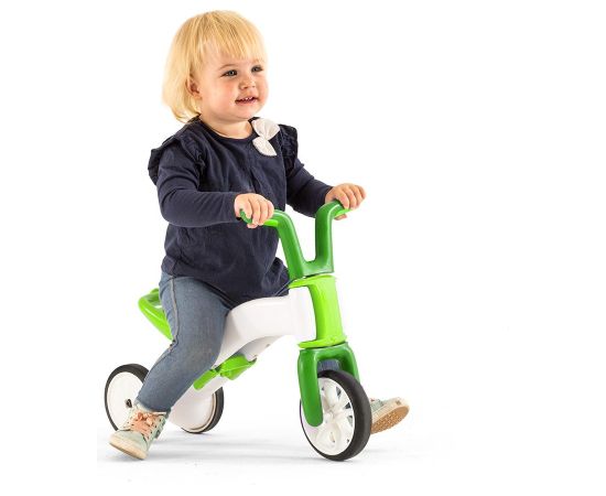 Chillafish Bunzi līdzsvara velosipēds - transformers pašiem mazākajiem 2-in-1, no 1 līdz 3 gadiem, zaļš - CPBN02LIM Баланс-велосипеды для детей