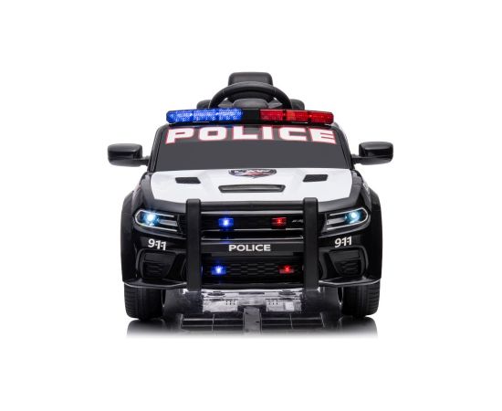 Lean Cars ﻿Battery-powered car Dodge Charger Police White and Black Bērnu elektriskās automašīnas