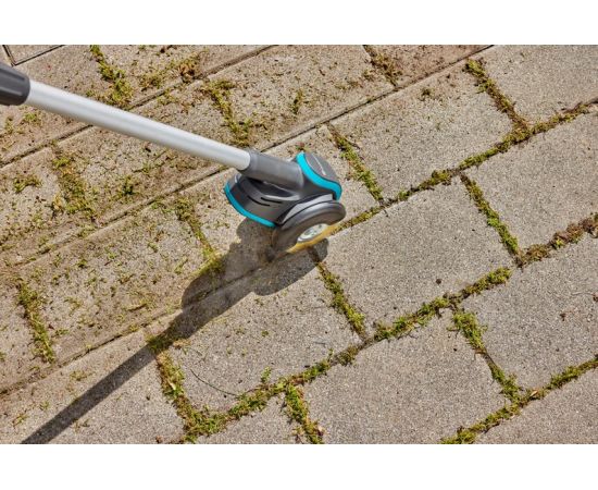 GARDENA EasyWeed 1800/18V P4A cordless joint brush, weed remover (grey/turquoise, Li-Ion battery 2.0Ah P4A, POWER FOR ALL ALLIANCE)