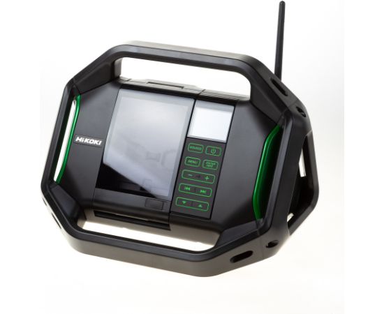 Radio uztvērējs HiKOKI UR18DSALW4Z; 14,4 - 18 V (bez akumulatora un lādētāja) Celtniecības Lukturi un radio