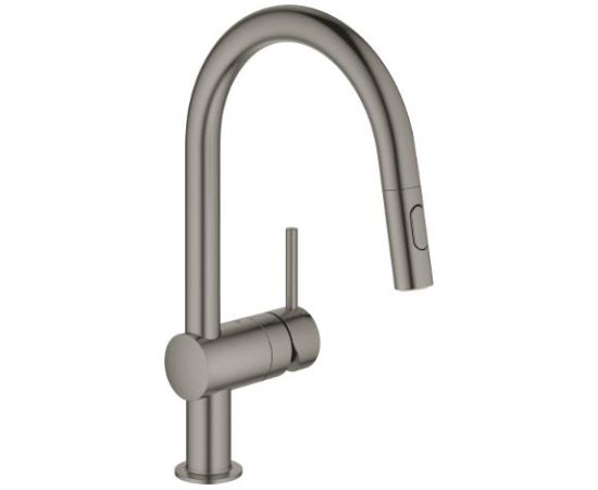 Grohe virtuves izlietnes maisītājs ar izvelkamu dušu Minta, brushed hard graphite