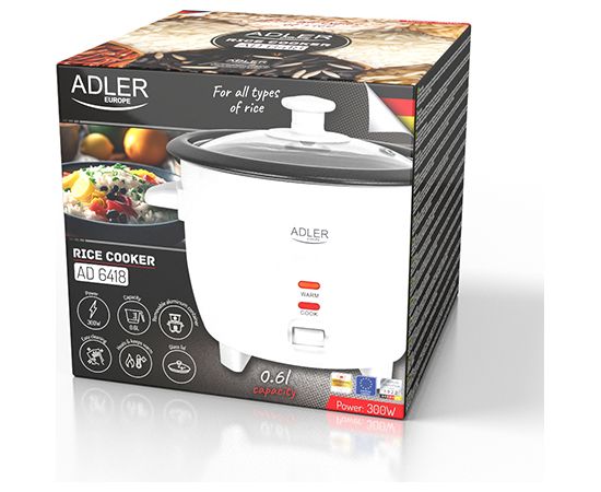 Adler AD 6418 Rīsu vārāmais katls, 300W, 0,6L.