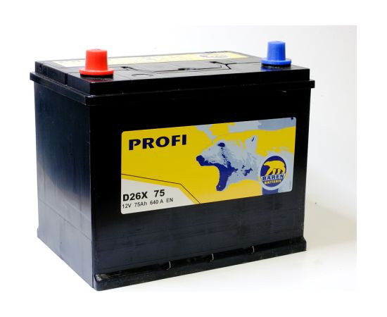 Baren 75Ah 640A D26X75 259x178x221+- Akumulators Akumulatori
