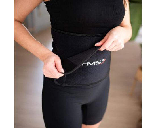 Vingrošanas rinķis ar atsvaru un skaitītāju SET HULA HOOP MAGNETIC BLACK/PINK HHM16 WITH WEIGHT + COUNTER HMS + WAIST SUPPORT BR163 BLACK Vingrošanas riņķi