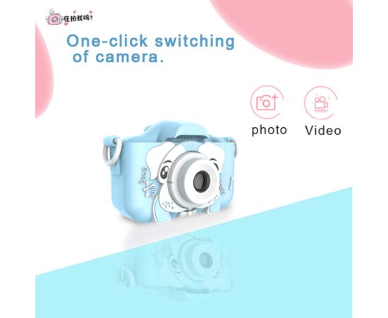 CP X5 Bēnu Digitālā Foto un Video Kamera ar Gumijas čeholu MicroSD kartes slotu 2'' LCD Zils suns