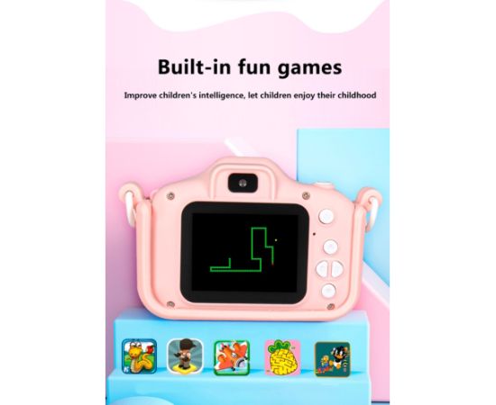 CP X5 Bēnu Digitālā Foto un Video Kamera ar Gumijas čeholu MicroSD kartes slotu 2'' LCD Zils suns