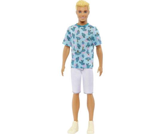 Lalka Barbie Mattel Ken Fashionistas 211 z blond włosami, w koszulce z kaktusami HJT10 Lelles
