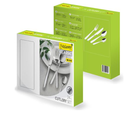 MAESTRO Virtuves piederumu komplekts. 24gab Ēdamrīki