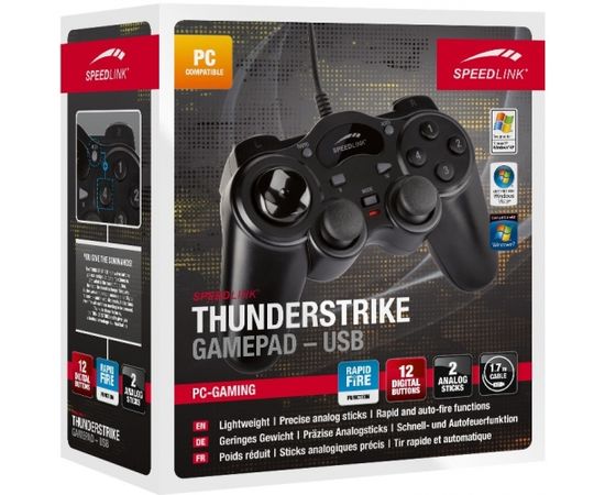 Speedlink spēļu vadības pults Thunderstrike (SL-6515-BK)