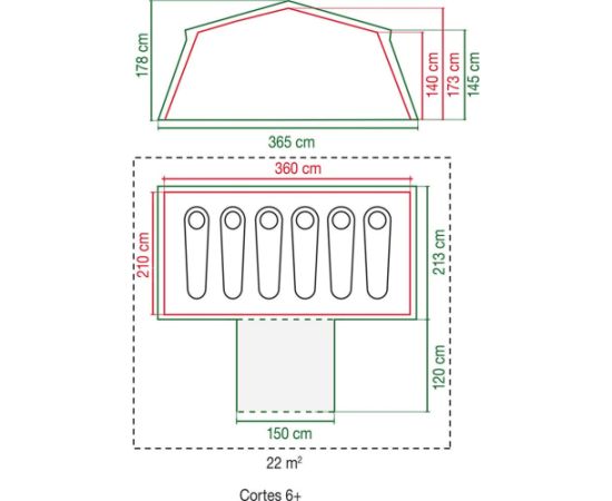 Coleman Cortes 6 Plus telts Teltis