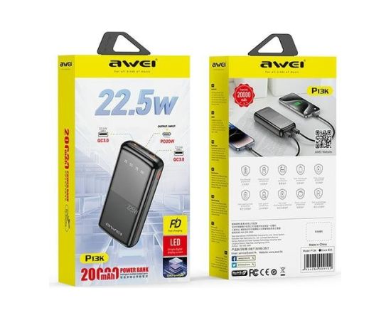 Awein P13K Повербанк 20000mAh 22.5W