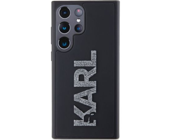 Karl Lagerfeld KLHCS24L3DMBKCK S24 Ultra S928 czarny|black hardcase 3D Rubber Glitter Logo