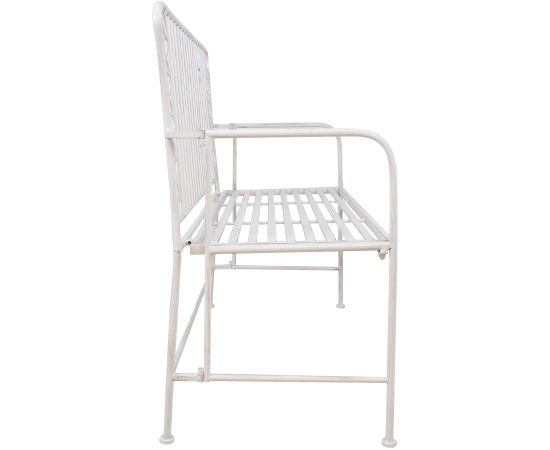 Скамья JASMINE 103x50xH93см, металл антик-белый