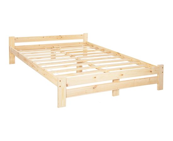 Koka divguļamā gulta Springos BD001 gaiši brūna 200x160 cm