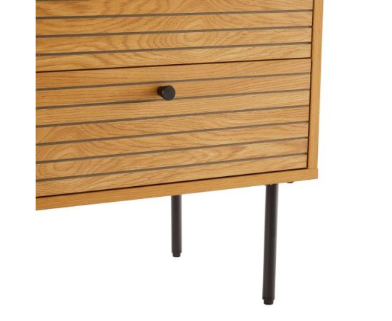 Kumode LINE 150x40xH74cm, melamīns ar ozola rakstu