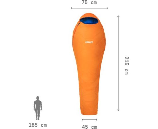 Millet Baikal 750 Reg / Oranža / Kreisais Спальные мешки