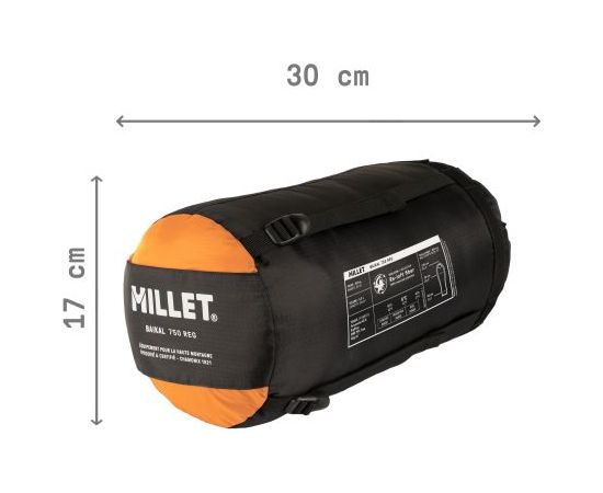 Millet Baikal 750 Reg / Oranža / Kreisais Спальные мешки