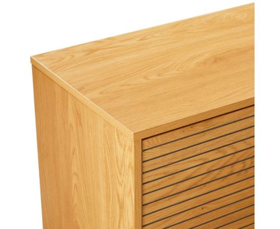 Kumode LINE 150x40xH74cm, melamīns ar ozola rakstu