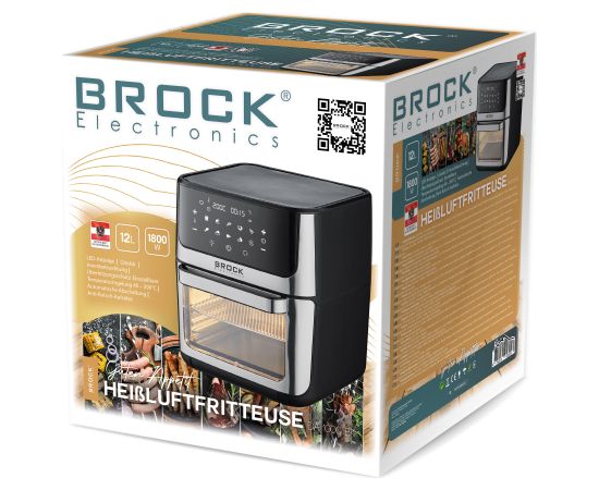 Brock Karstā gaisa krāsns, grils  - airfrayer 12L , 220-240V, ~50-60Hz, 1800W.