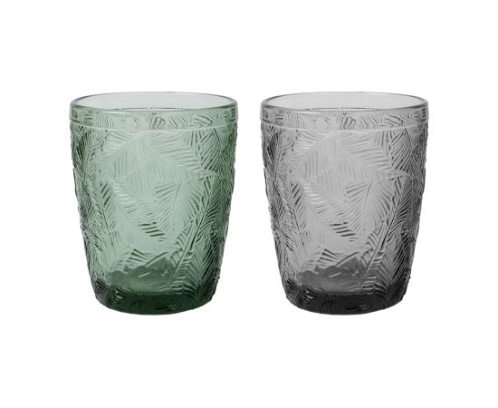 Drinking glass LEAF 250ml low, green