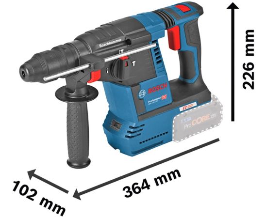 Bosch cordless hammer drill GBH 18V-26 F Professional solo, 18 volts (blue/black, without battery and charger, in L-BOXX)  Elektroinstrumentu komplekti