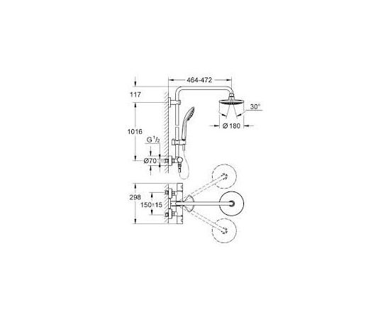 Dušas sistēma Grohe Euphoria 180 (27296001)