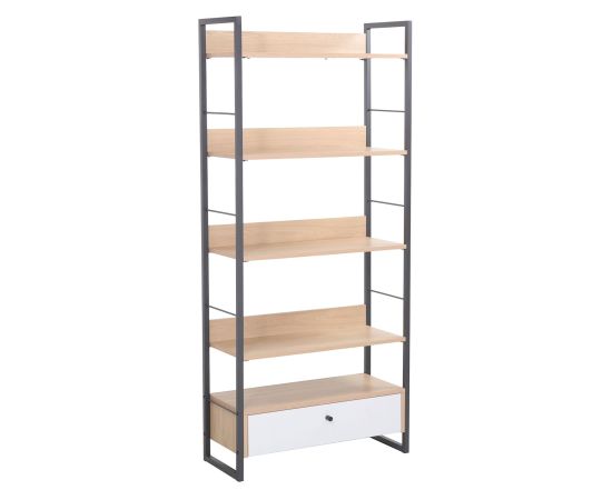 Plaukts STUDY 70x30xH159cm, ozols/balts