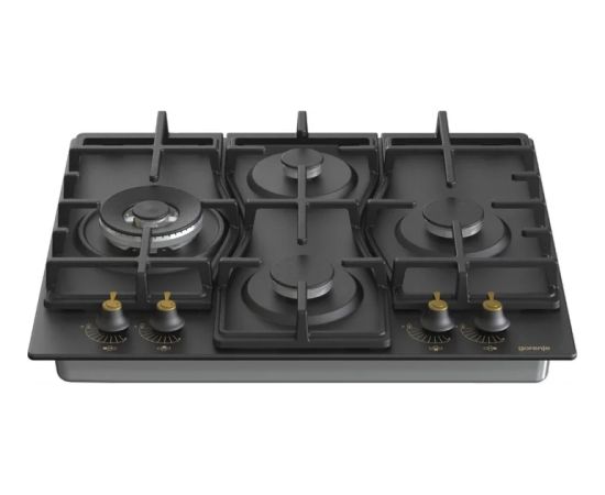 Gorenje GW6D42CLB Classico Retro Black 60cm Iebūvējama gāzes plīts virsma