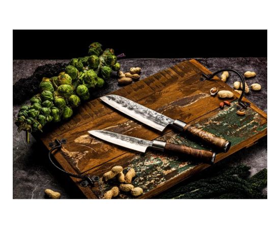 Forged Kalts VG10 nazis Santoku 18 cm Naži