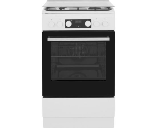 Whirlpool WS5G8CHW/E/1 gāzes plīts, elektriskā cepeškrāsns 50cm balta