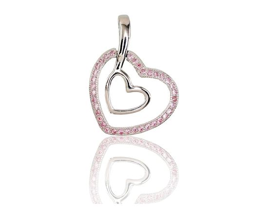 Sudraba kulons #2301660(PRh-Gr)_CZ-PI, Sudrabs 925°, rodijs (pārklājums), Cirkoni, 1.2 gr. Sieviešu