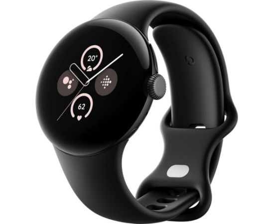 Google Pixel Watch 2, Smartwatch (black, Obsidian Black, WiFi) Smart-Watch Умные часы