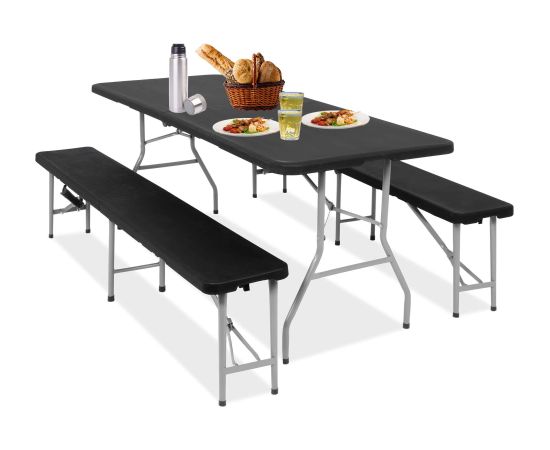 Стол складной с 2 ​​скамейками Springos GF0098 180 х 74 х 74 см