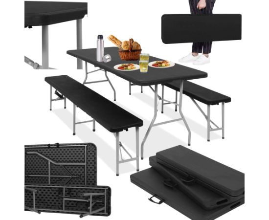 Стол складной с 2 ​​скамейками Springos GF0098 180 х 74 х 74 см