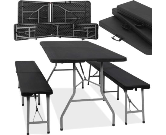 Стол складной с 2 ​​скамейками Springos GF0098 180 х 74 х 74 см