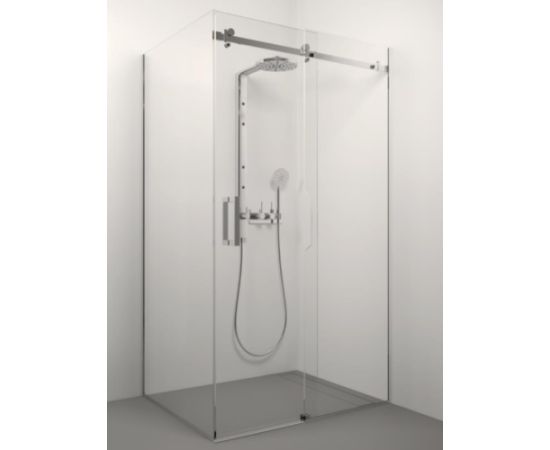 dušas stūris Diana Lux, 1200x900 mm, h=2000, hroms/matēts balts stikls
