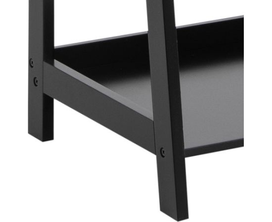 Полка WALLY 63x40xH180см, 5 полок, панель и каркас полки: цвет: черный, обработка: лакированный