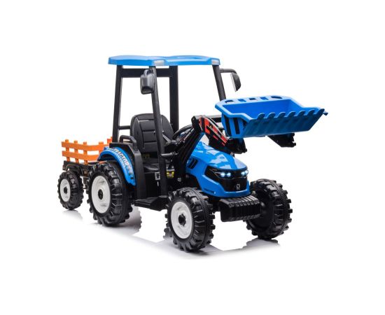 Lean Cars Battery-operated tractor with trailer Hercules Blue 24V Bērnu elektriskās automašīnas