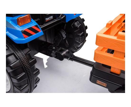 Lean Cars Battery-operated tractor with trailer Hercules Blue 24V Bērnu elektriskās automašīnas