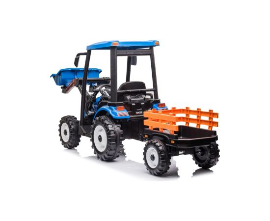 Lean Cars Battery-operated tractor with trailer Hercules Blue 24V Bērnu elektriskās automašīnas