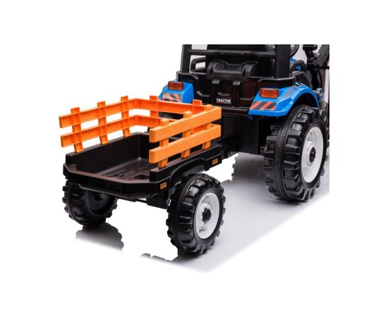 Lean Cars Battery-operated tractor with trailer Hercules Blue 24V Bērnu elektriskās automašīnas