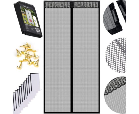 Moskītu tīkls durvīm, magnētisks Springos HA7471 100 x 210 cm Aizsarglīdzekļi